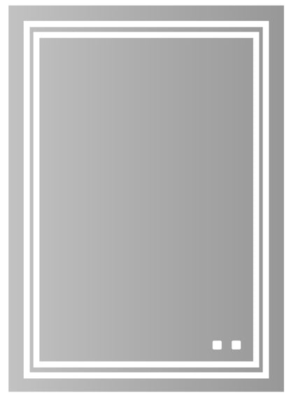 Zen III Lighted Slique Mirror, 20" x 30" x 7/8", Rectangular, 2700/3000/4000k Temperature, Deffoger, Dimmable