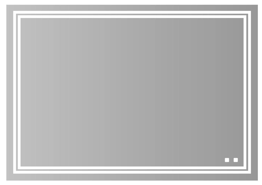 Zen III Lighted Slique Mirror, 20" x 30" x 7/8", Rectangular, 2700/3000/4000k Temperature, Deffoger, Dimmable