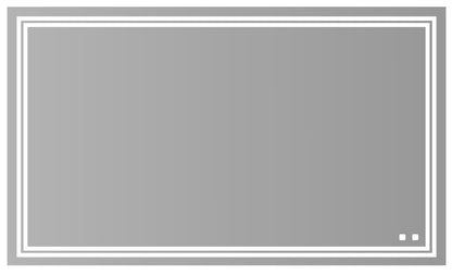 Zen III Lighted Slique Mirror, 20" x 30" x 7/8", Rectangular, 2700/3000/4000k Temperature, Deffoger, Dimmable