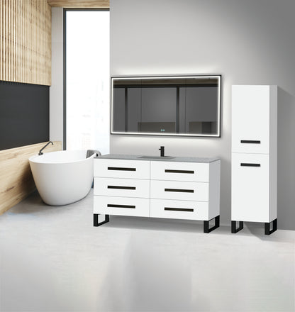 Icon 60C" Free standing Vanity Cabinet with S-Feet