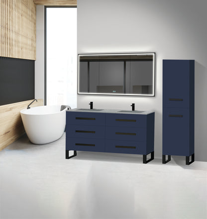 Icon 60D" Free standing Vanity Cabinet with S-Feet