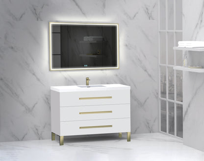 Icon 48C" Free standing Vanity Cabinet with L-Feet