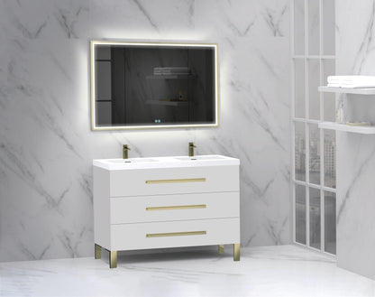 Icon 48D" Free standing Vanity Cabinet with L-Feet