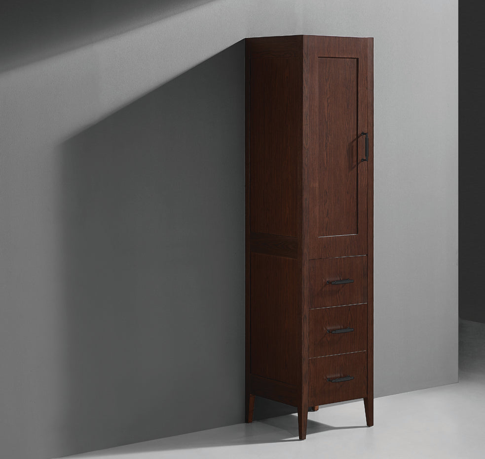 Encore 18"W x 18"D x 76"H Free Standing Linen Cabinet L Hinged