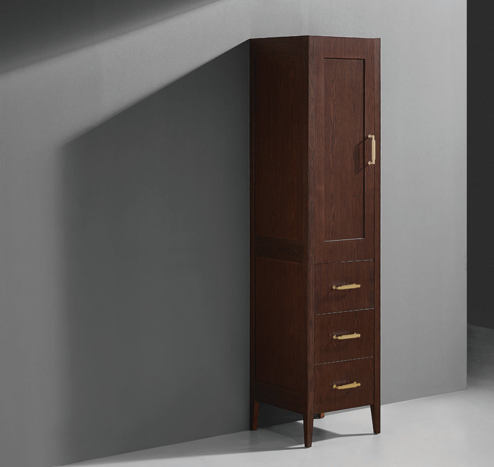 Encore 18"W x 18"D x 76"H Free Standing Linen Cabinet L Hinged