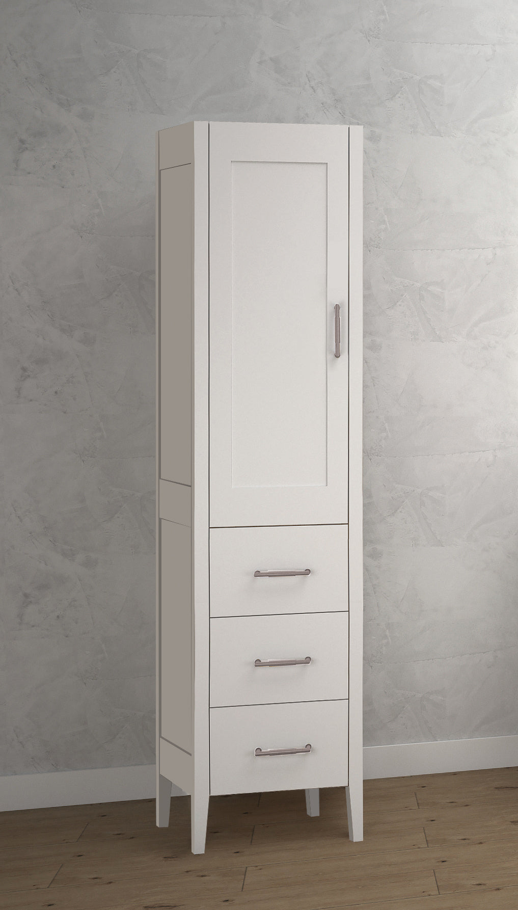 Encore 18"W x 18"D x 76"H Free Standing Linen Cabinet L Hinged