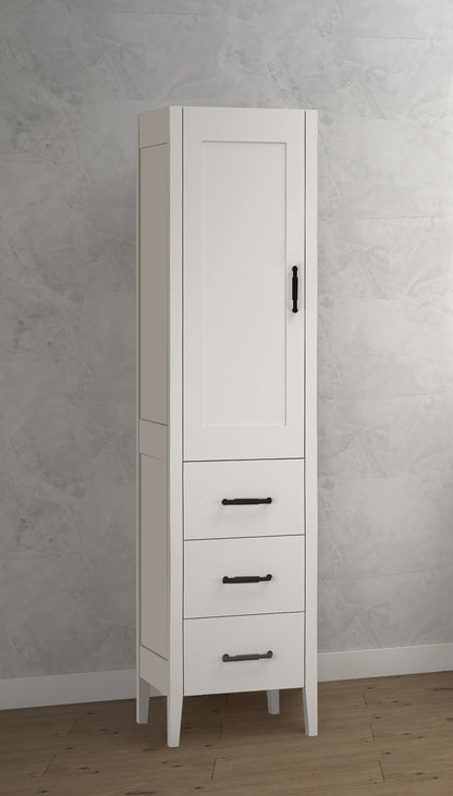 Encore 18"W x 18"D x 76"H Free Standing Linen Cabinet L Hinged