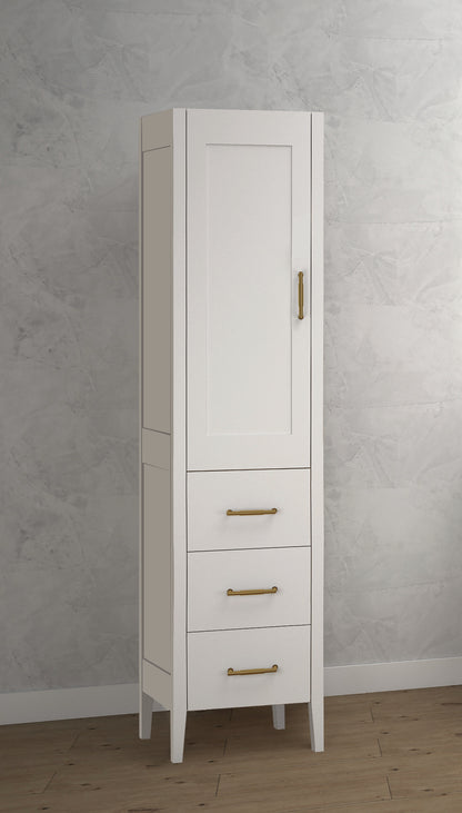 Encore 18"W x 18"D x 76"H Free Standing Linen Cabinet L Hinged