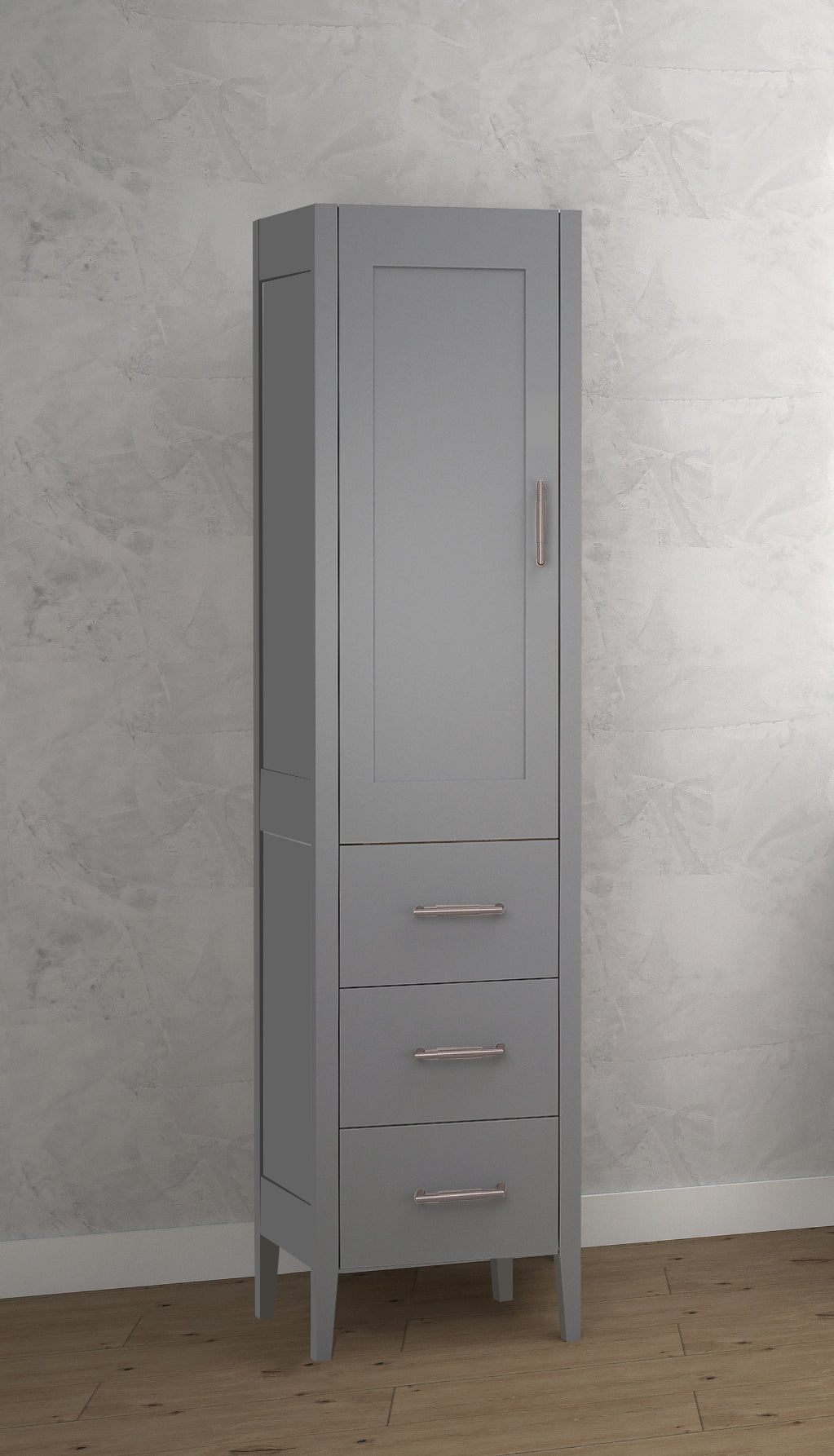 Encore 18"W x 18"D x 76"H Free Standing Linen Cabinet L Hinged