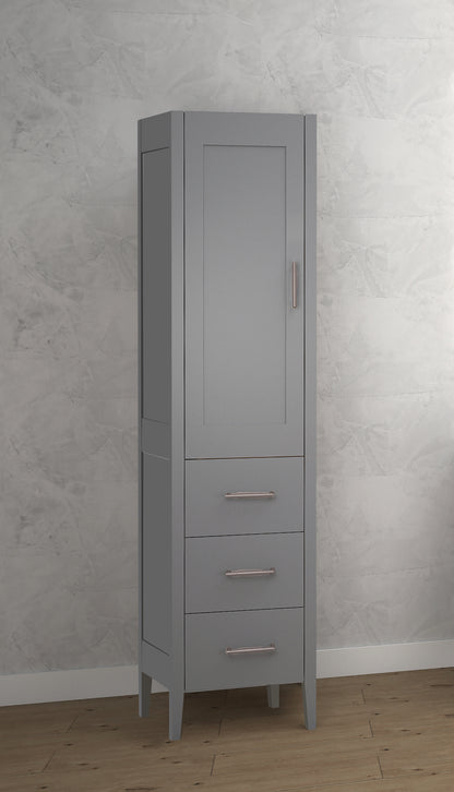 Encore 18"W x 18"D x 76"H Free Standing Linen Cabinet L Hinged