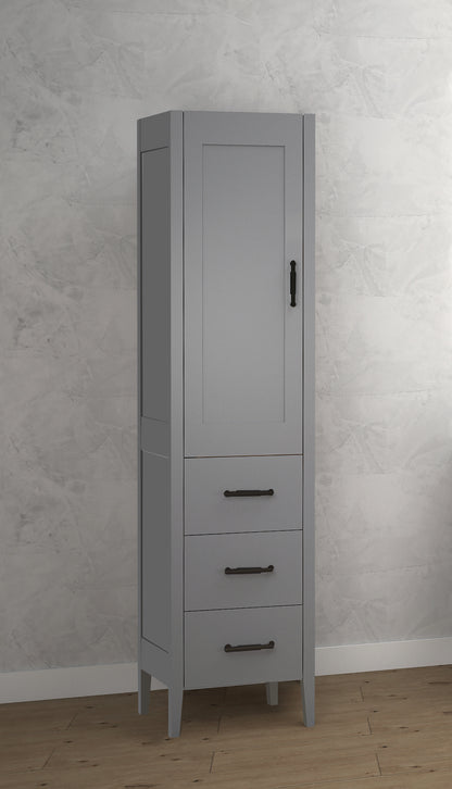Encore 18"W x 18"D x 76"H Free Standing Linen Cabinet L Hinged