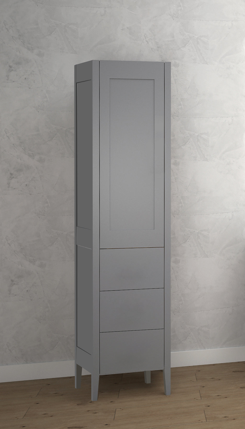 Encore 18"W x 18"D x 76"H Free Standing Linen Cabinet L Hinged