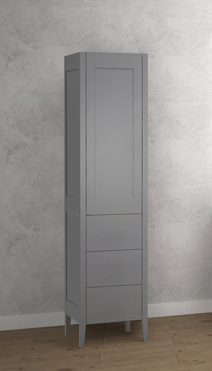 Encore 18"W x 18"D x 76"H Free Standing Linen Cabinet L Hinged