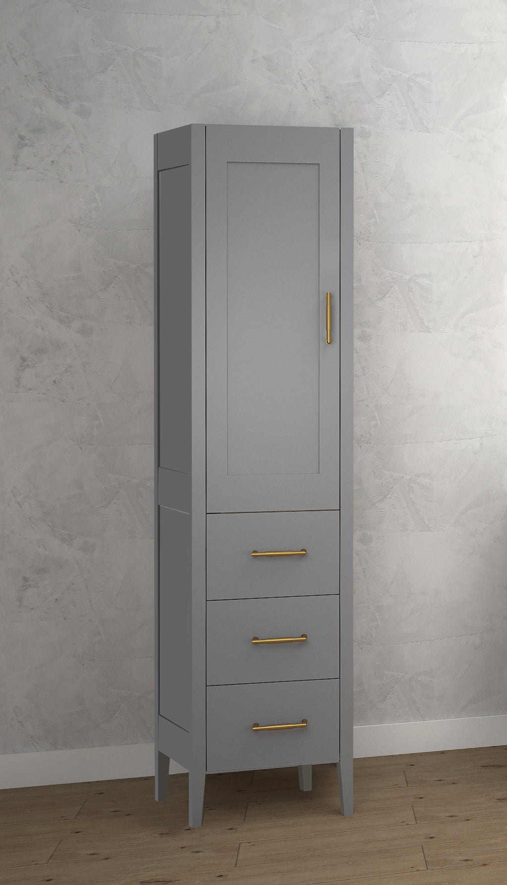 Encore 18"W x 18"D x 76"H Free Standing Linen Cabinet L Hinged