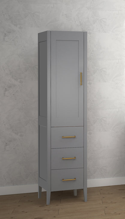 Encore 18"W x 18"D x 76"H Free Standing Linen Cabinet L Hinged