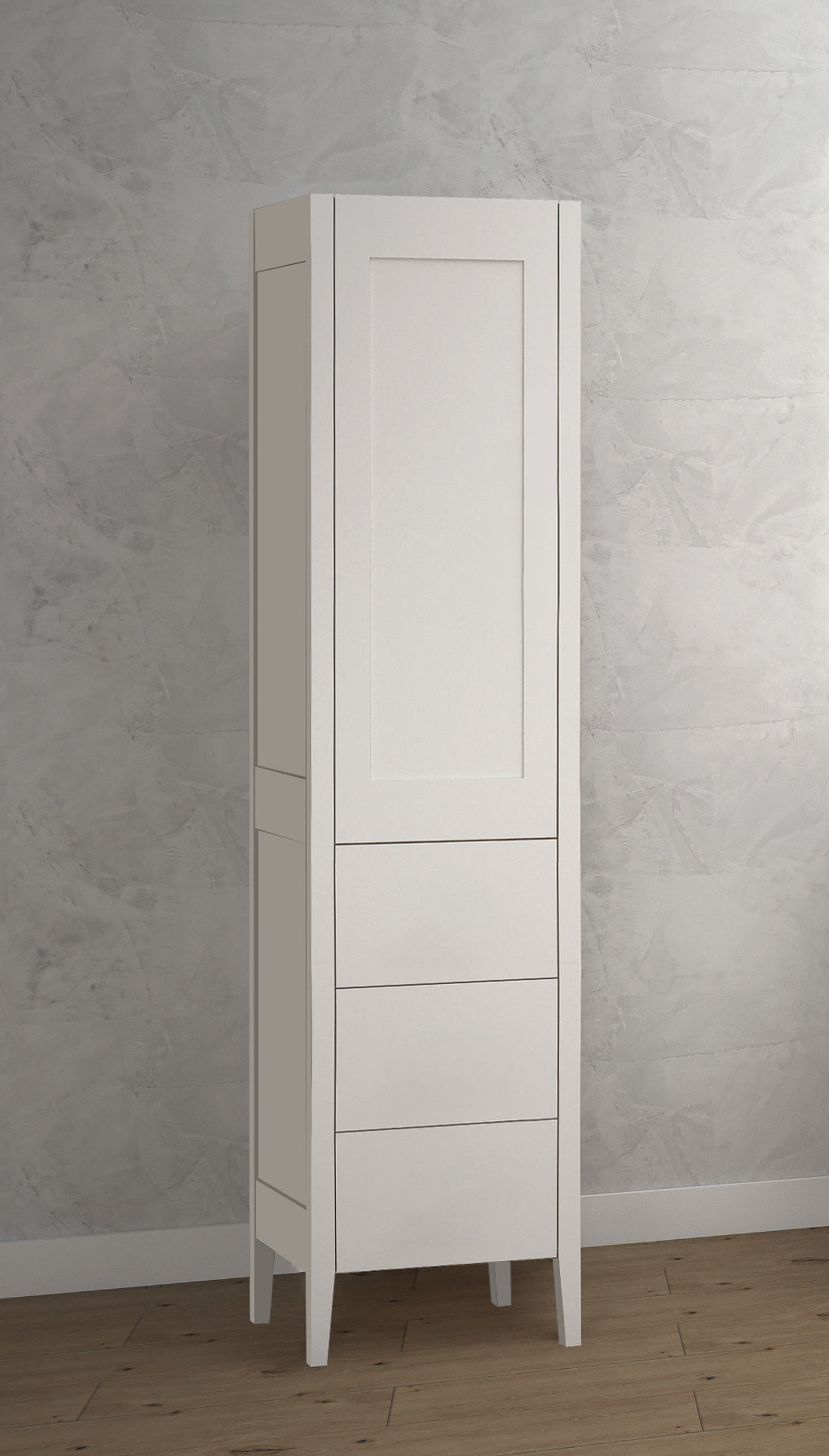 Encore 18"W x 18"D x 76"H Free Standing Linen Cabinet L Hinged