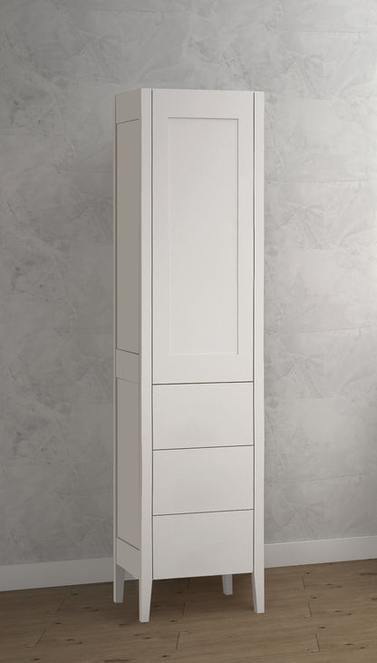 Encore 18"W x 18"D x 76"H Free Standing Linen Cabinet L Hinged