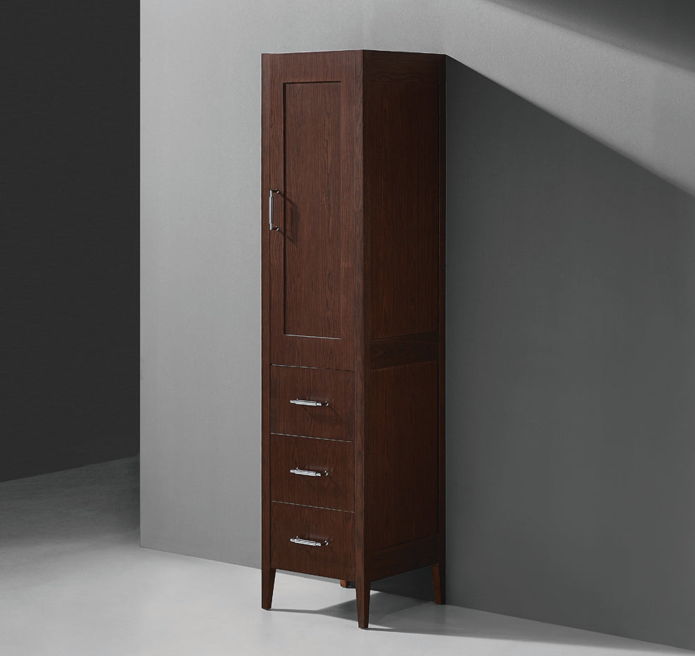 Encore 18"W x 18"D x 76"H Free Standing Linen Cabinet L Hinged