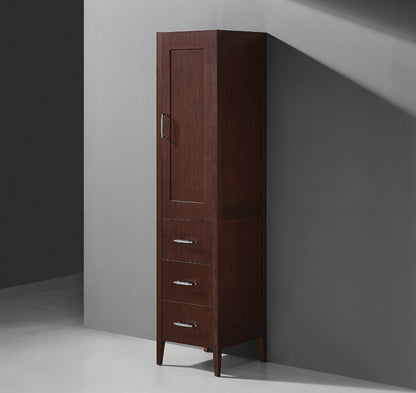 Encore 18"W x 18"D x 76"H Free Standing Linen Cabinet L Hinged