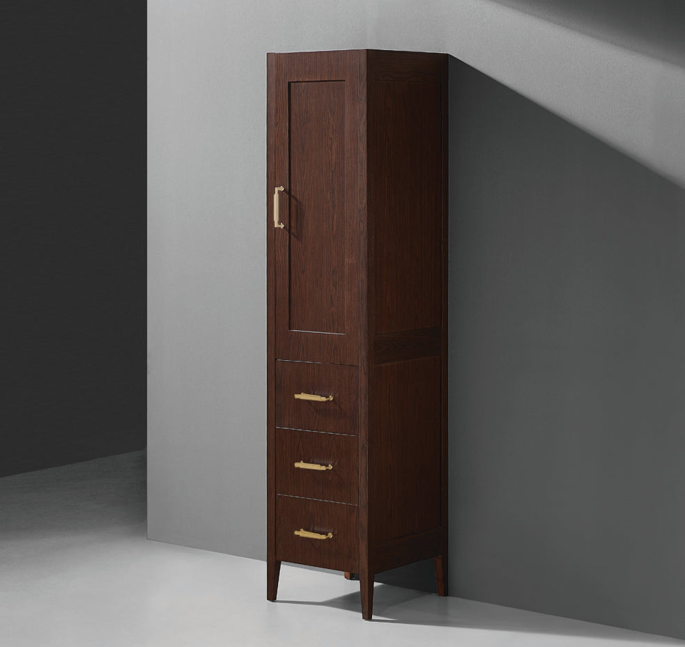 Encore 18"W x 18"D x 76"H Free Standing Linen Cabinet L Hinged