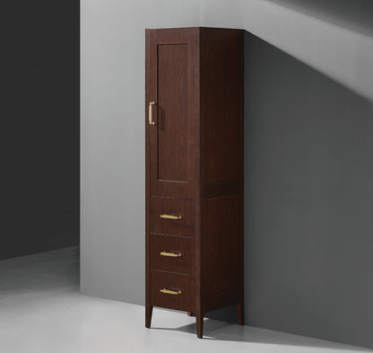 Encore 18"W x 18"D x 76"H Free Standing Linen Cabinet L Hinged