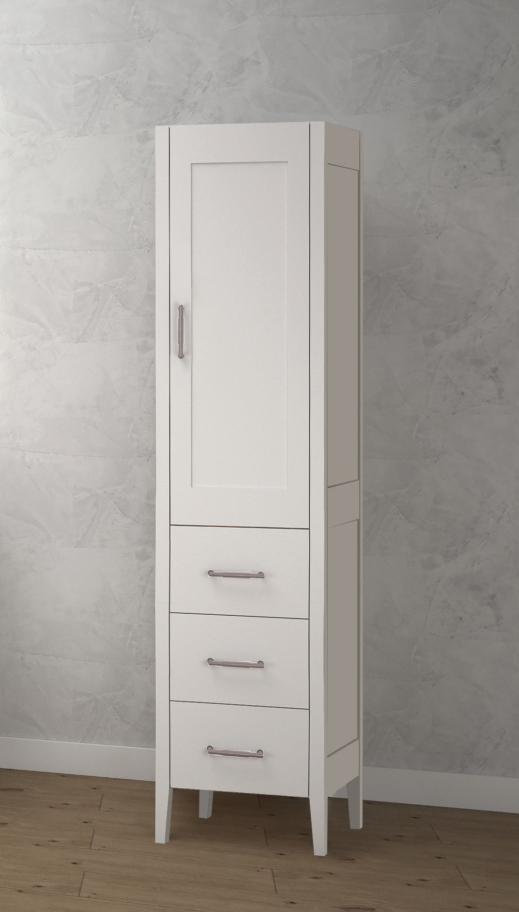 Encore 18"W x 18"D x 76"H Free Standing Linen Cabinet L Hinged