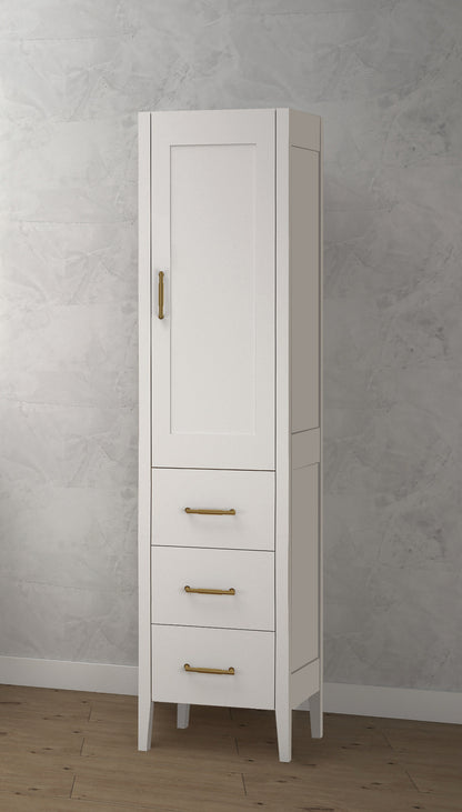 Encore 18"W x 18"D x 76"H Free Standing Linen Cabinet L Hinged