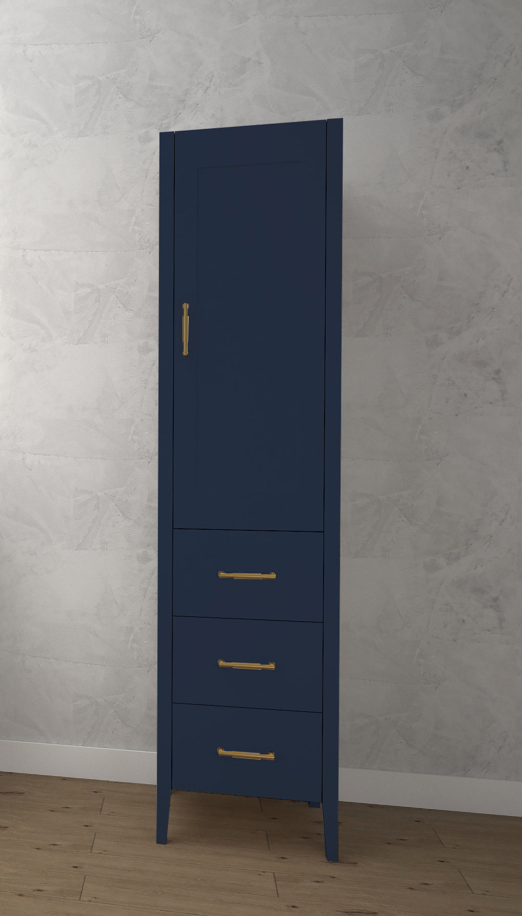 Encore 18"W x 18"D x 76"H Free Standing Linen Cabinet L Hinged
