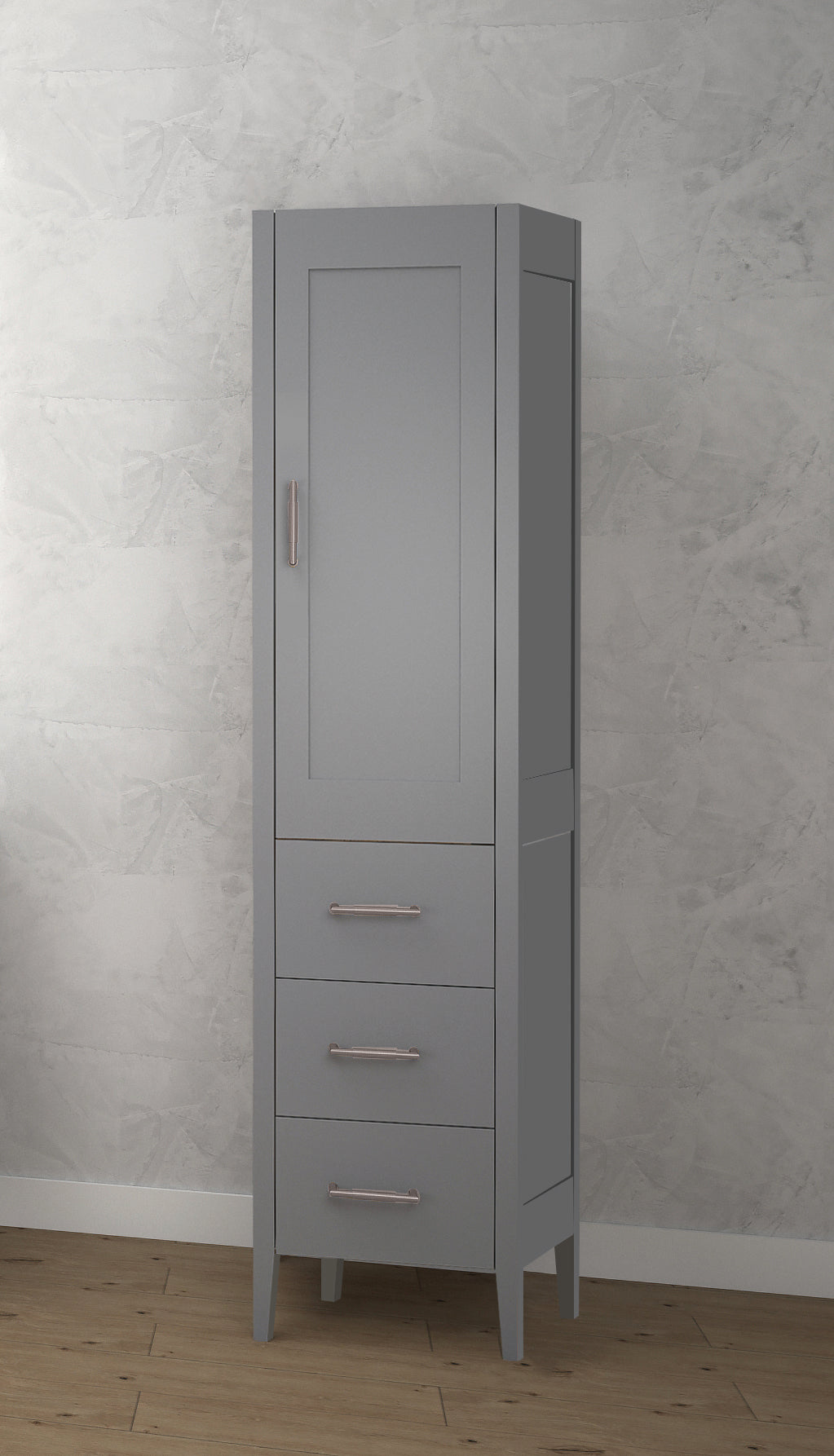 Encore 18"W x 18"D x 76"H Free Standing Linen Cabinet L Hinged