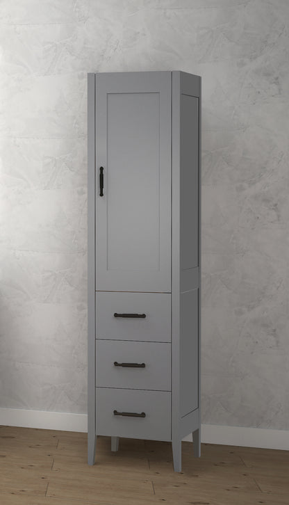 Encore 18"W x 18"D x 76"H Free Standing Linen Cabinet L Hinged