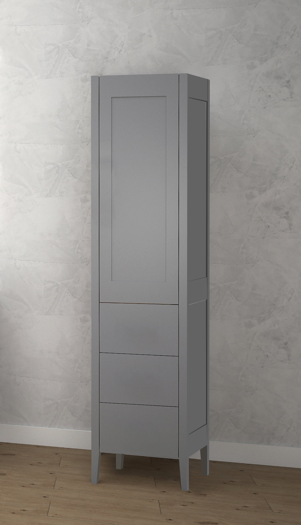Encore 18"W x 18"D x 76"H Free Standing Linen Cabinet L Hinged