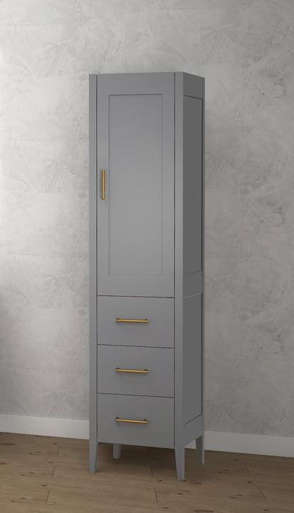 Encore 18"W x 18"D x 76"H Free Standing Linen Cabinet L Hinged