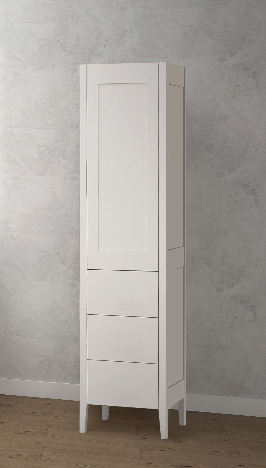 Encore 18"W x 18"D x 76"H Free Standing Linen Cabinet L Hinged
