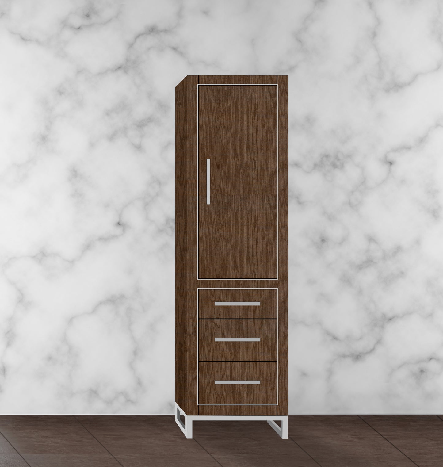 Estate 20"W x 18"D x 76"H Free Standing Linen Cabinet R Hinged