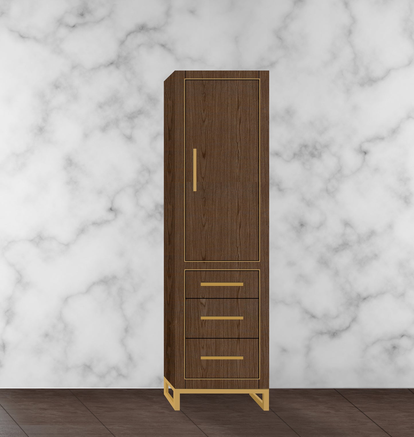 Estate 20"W x 18"D x 76"H Free Standing Linen Cabinet R Hinged
