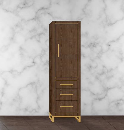 Estate 20"W x 18"D x 76"H Free Standing Linen Cabinet R Hinged