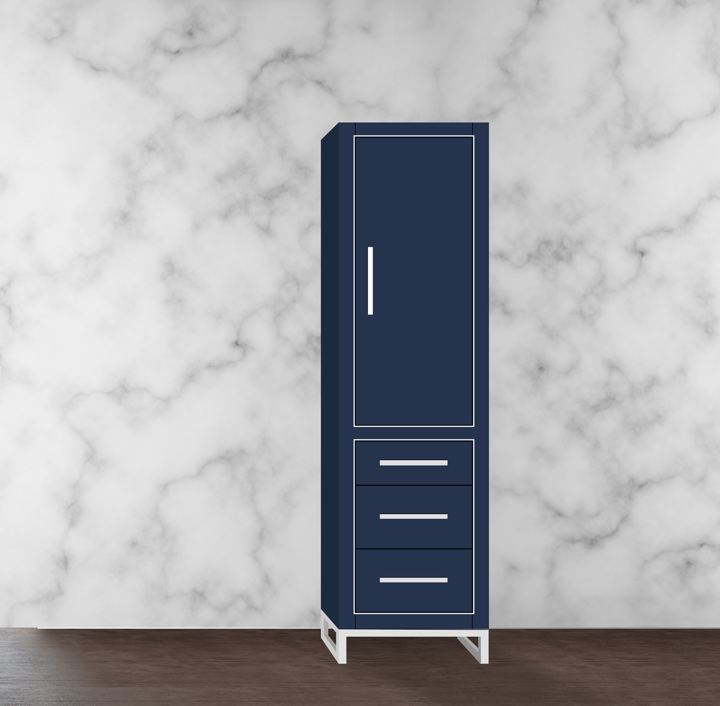 Estate 20"W x 18"D x 76"H Free Standing Linen Cabinet R Hinged