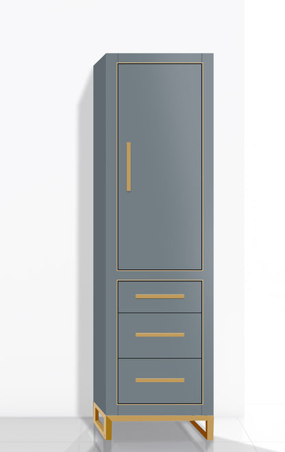 Estate 20"W x 18"D x 76"H Free Standing Linen Cabinet R Hinged