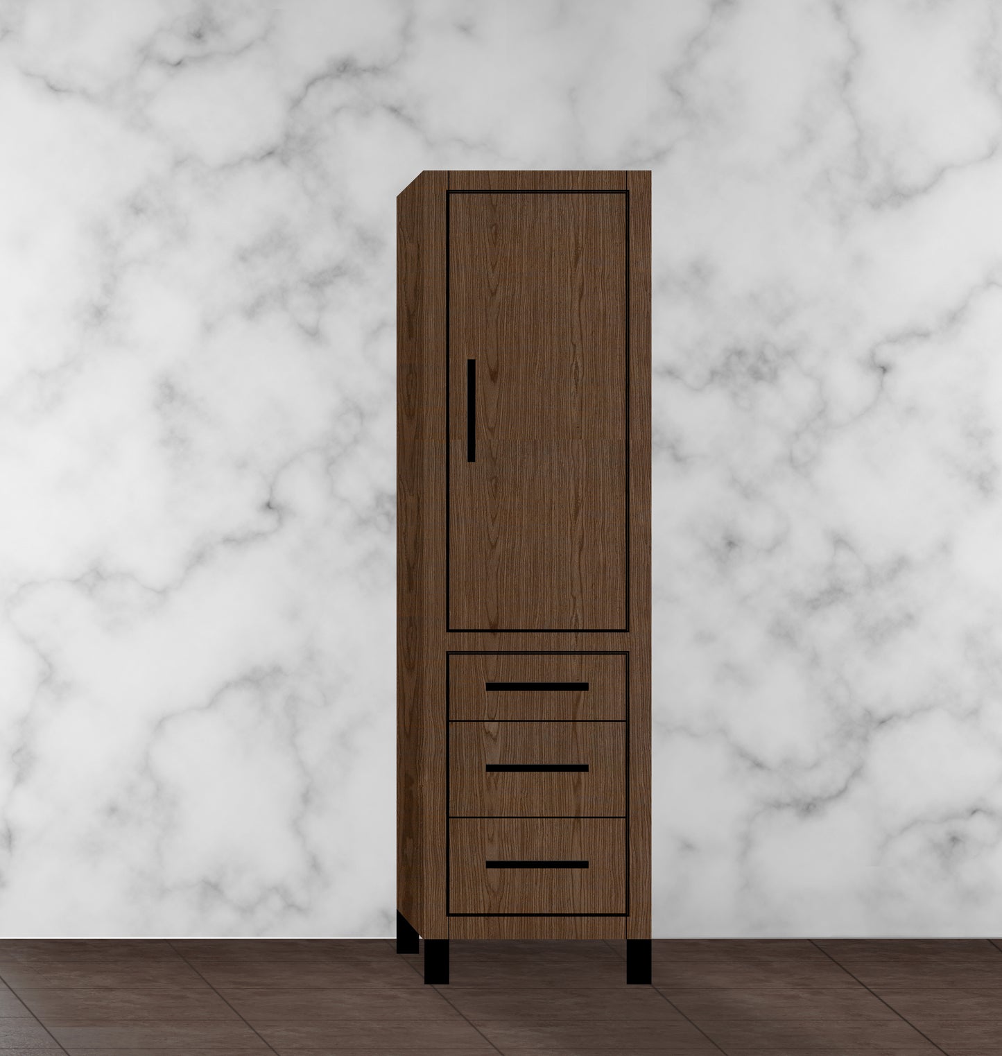 Estate 20"W x 18"D x 76"H Free Standing Linen Cabinet R Hinged