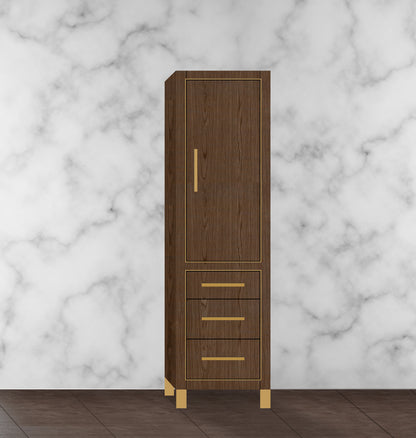 Estate 20"W x 18"D x 76"H Free Standing Linen Cabinet R Hinged