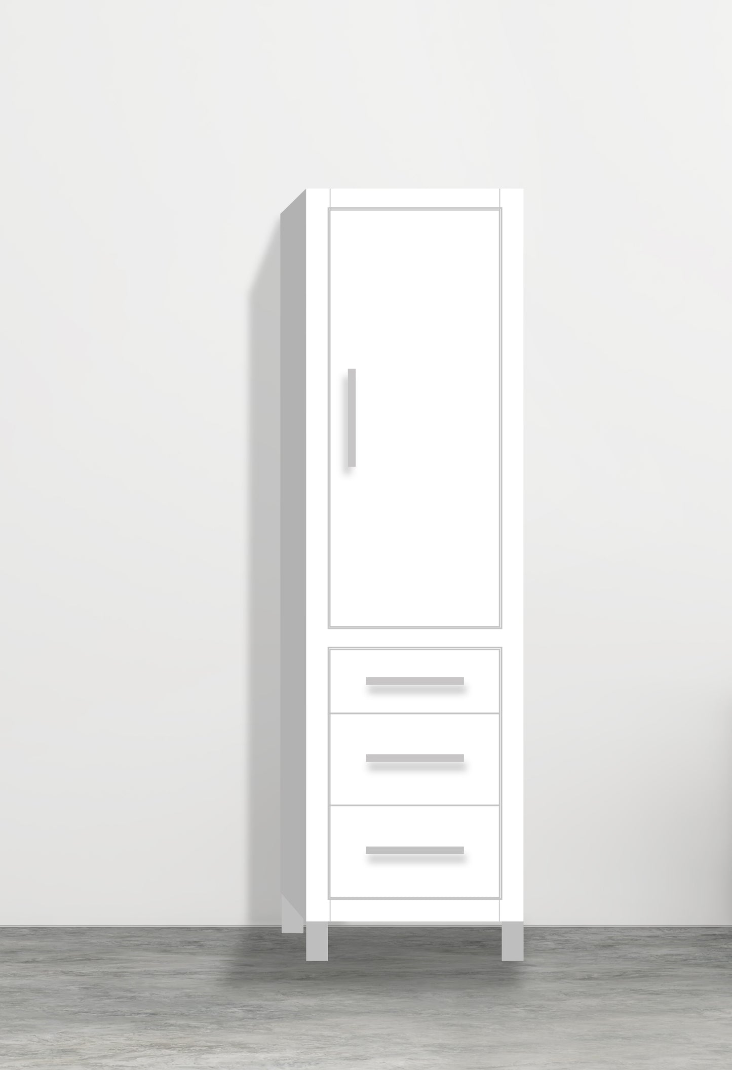 Estate 20"W x 18"D x 76"H Free Standing Linen Cabinet R Hinged