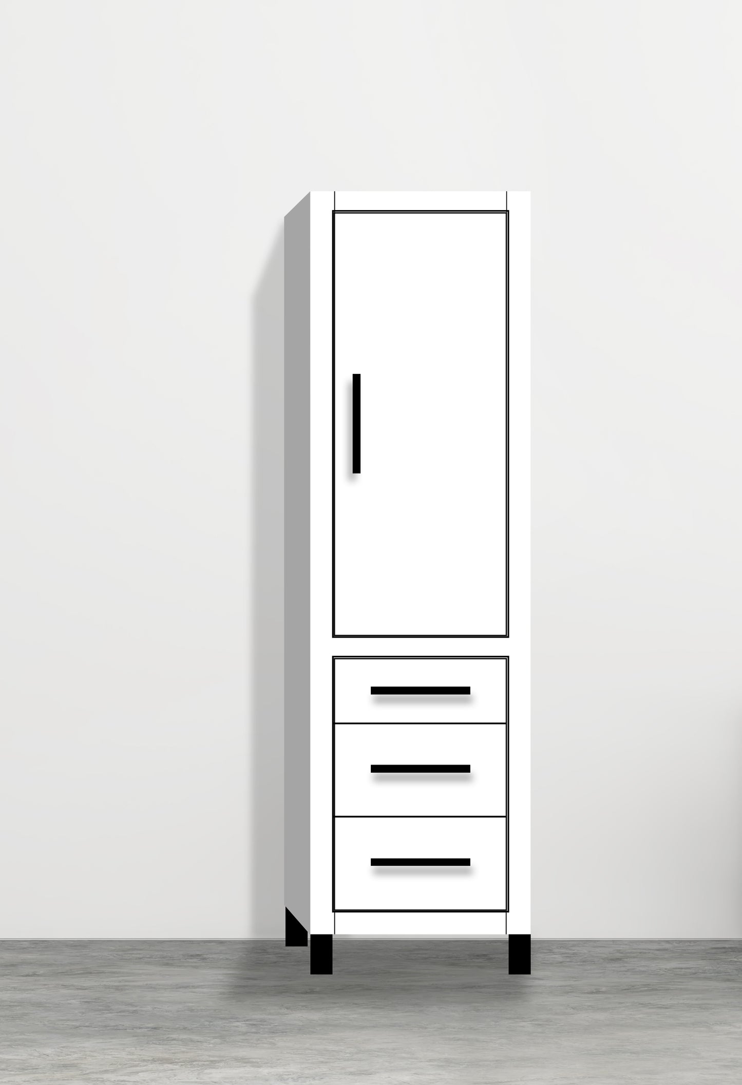 Estate 20"W x 18"D x 76"H Free Standing Linen Cabinet R Hinged