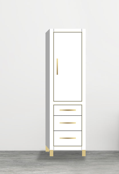 Estate 20"W x 18"D x 76"H Free Standing Linen Cabinet R Hinged