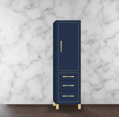 Estate 20"W x 18"D x 76"H Free Standing Linen Cabinet R Hinged