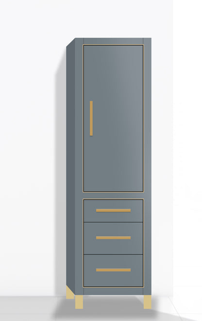 Estate 20"W x 18"D x 76"H Free Standing Linen Cabinet R Hinged