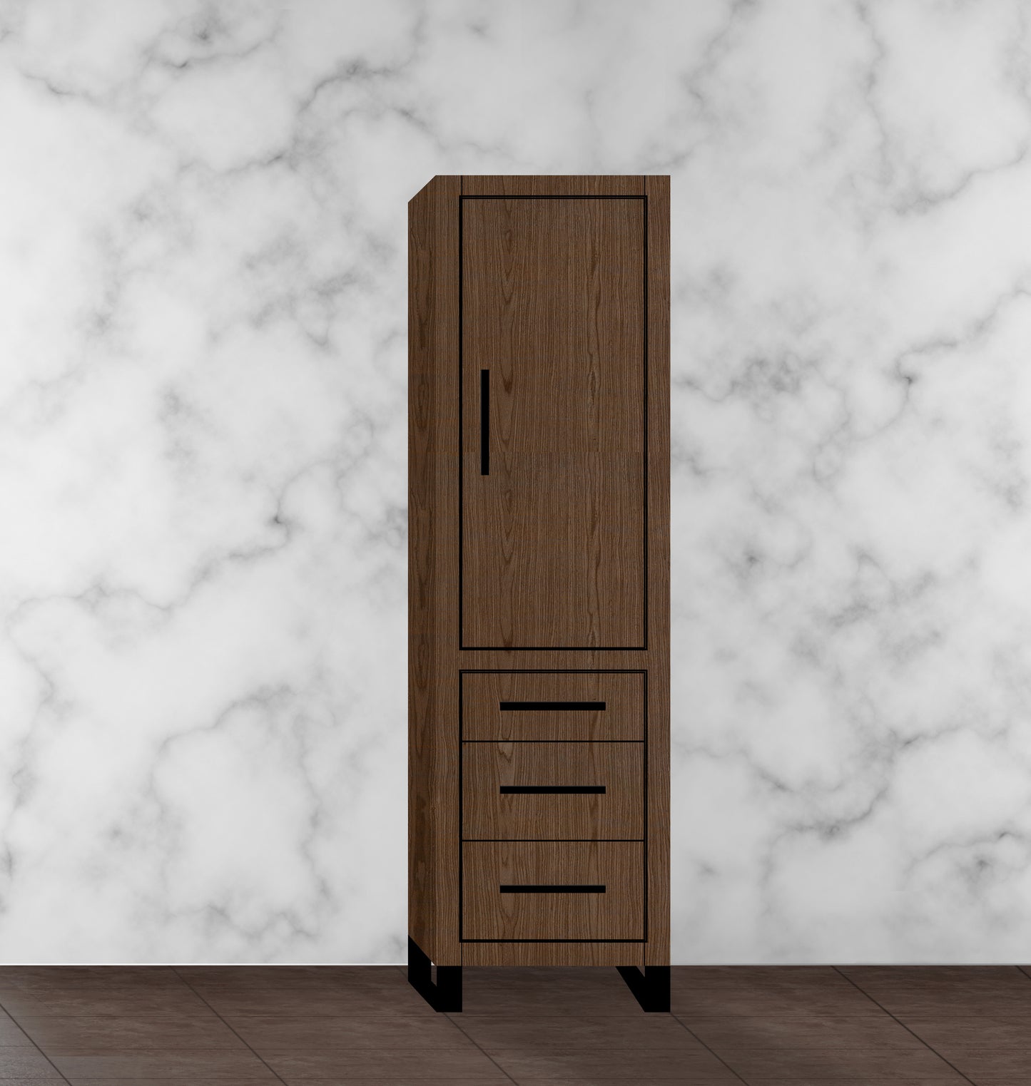 Estate 20"W x 18"D x 76"H Free Standing Linen Cabinet R Hinged