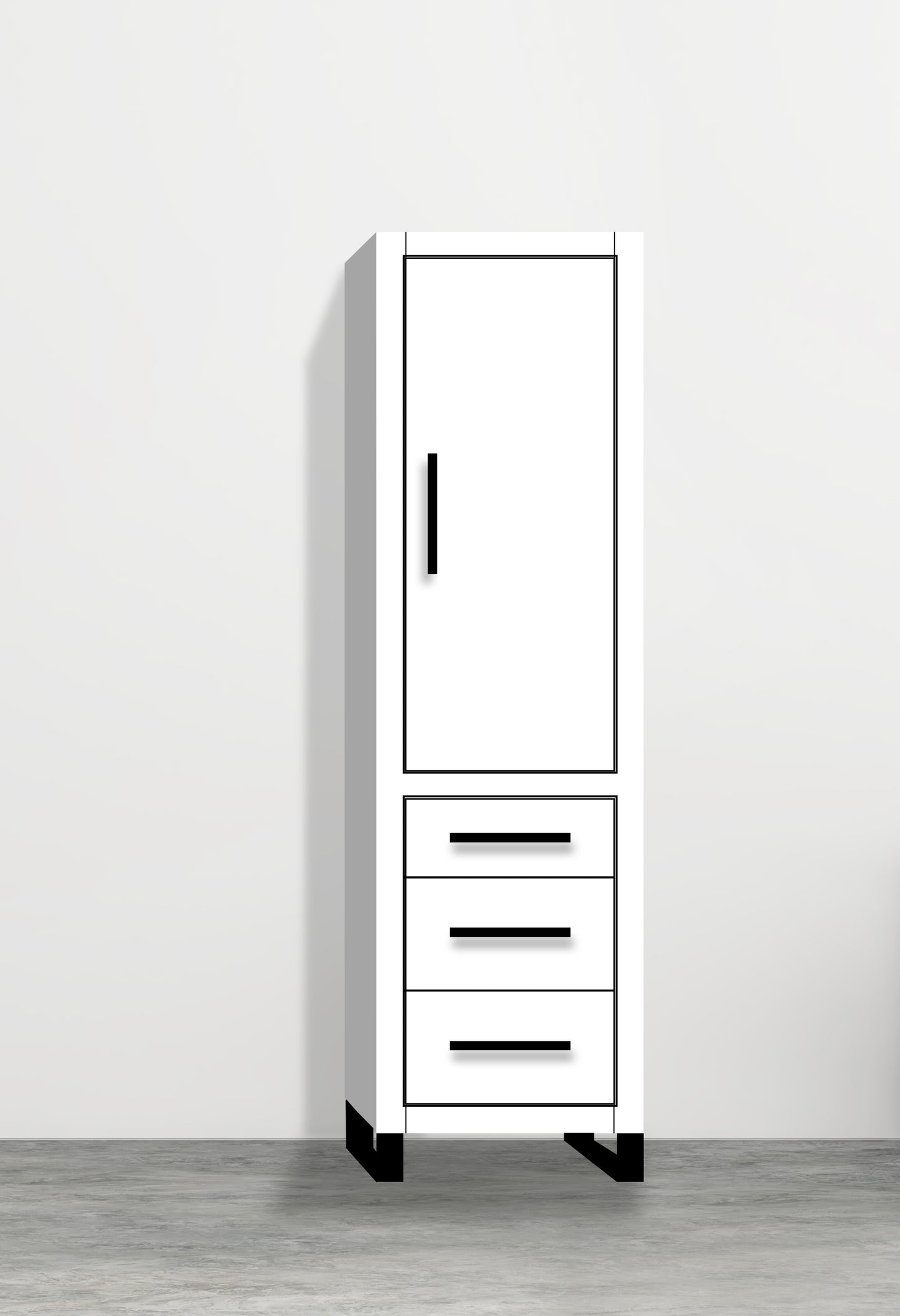 Estate 20"W x 18"D x 76"H Free Standing Linen Cabinet R Hinged