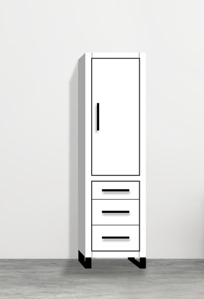 Estate 20"W x 18"D x 76"H Free Standing Linen Cabinet R Hinged