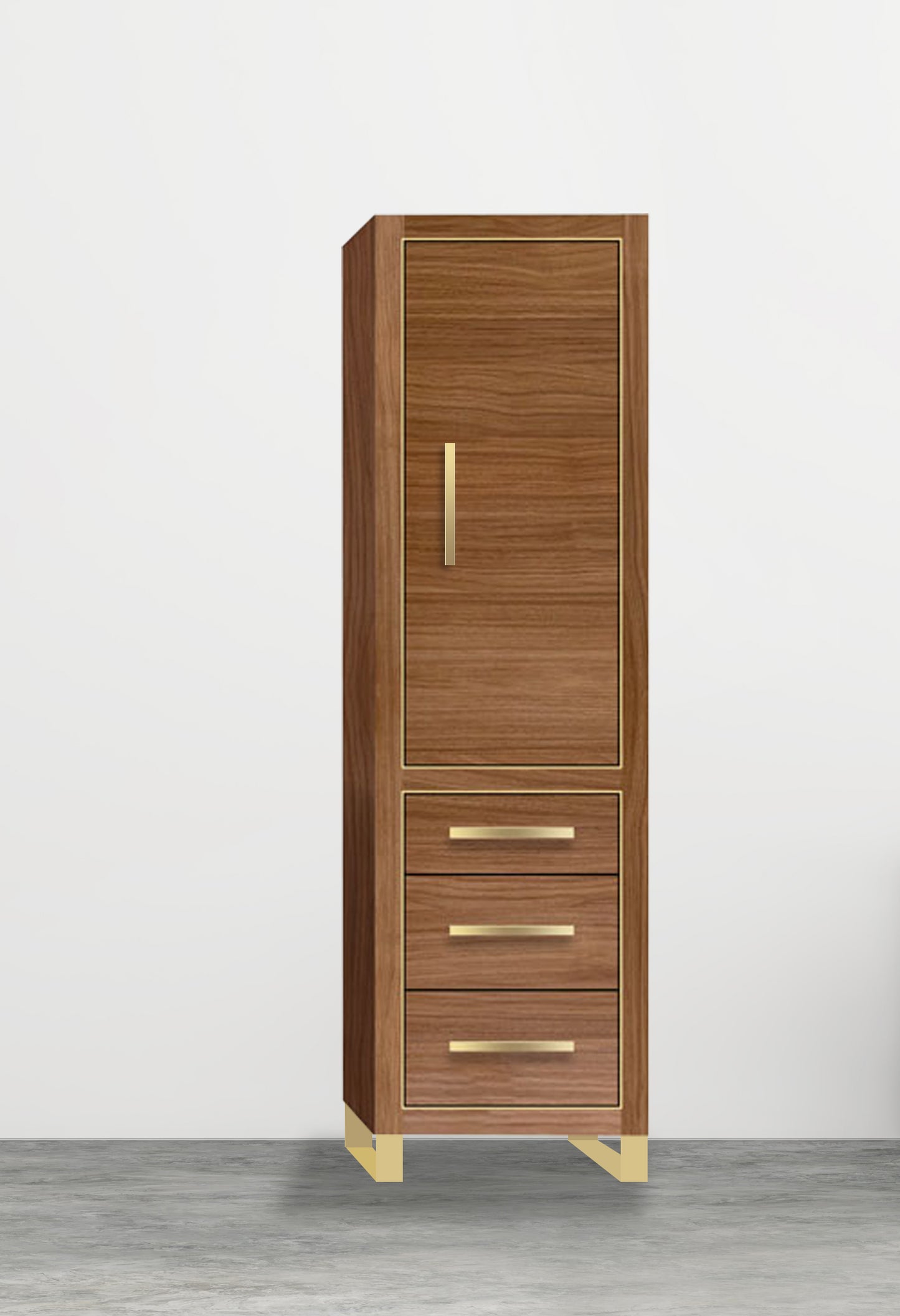 Estate 20"W x 18"D x 76"H Free Standing Linen Cabinet R Hinged
