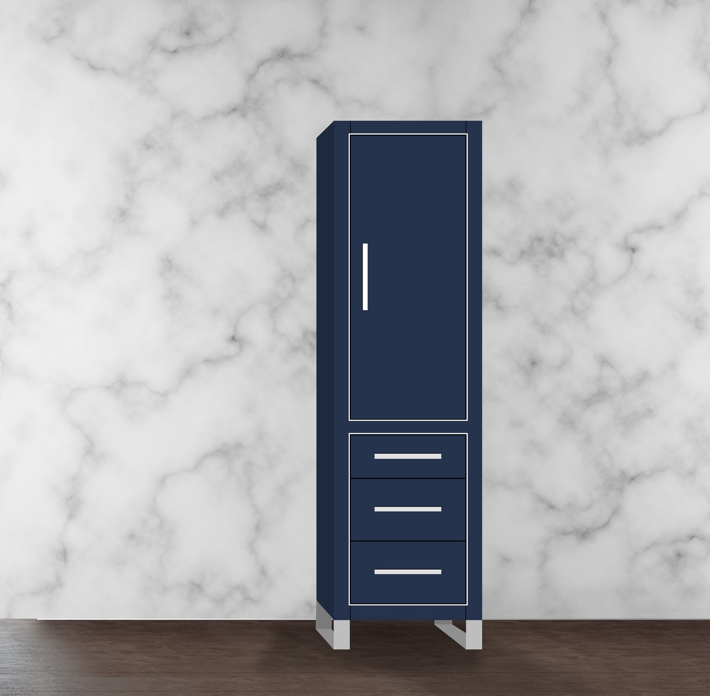 Estate 20"W x 18"D x 76"H Free Standing Linen Cabinet R Hinged